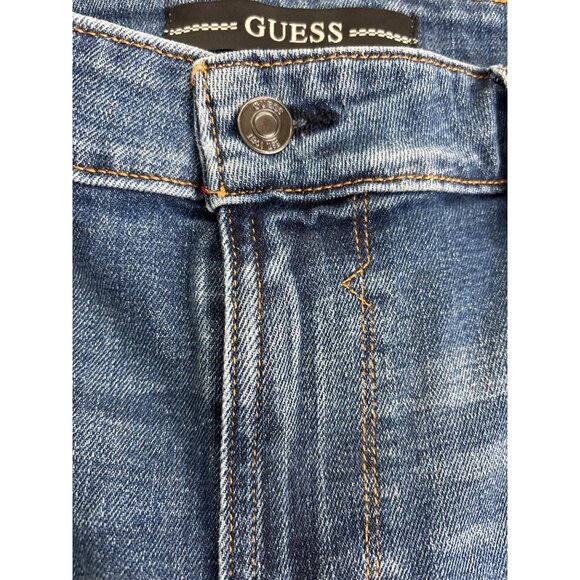 Guess Men's Blue Denim Slim Straight Jeans 36x30 - Picture 4 of 10